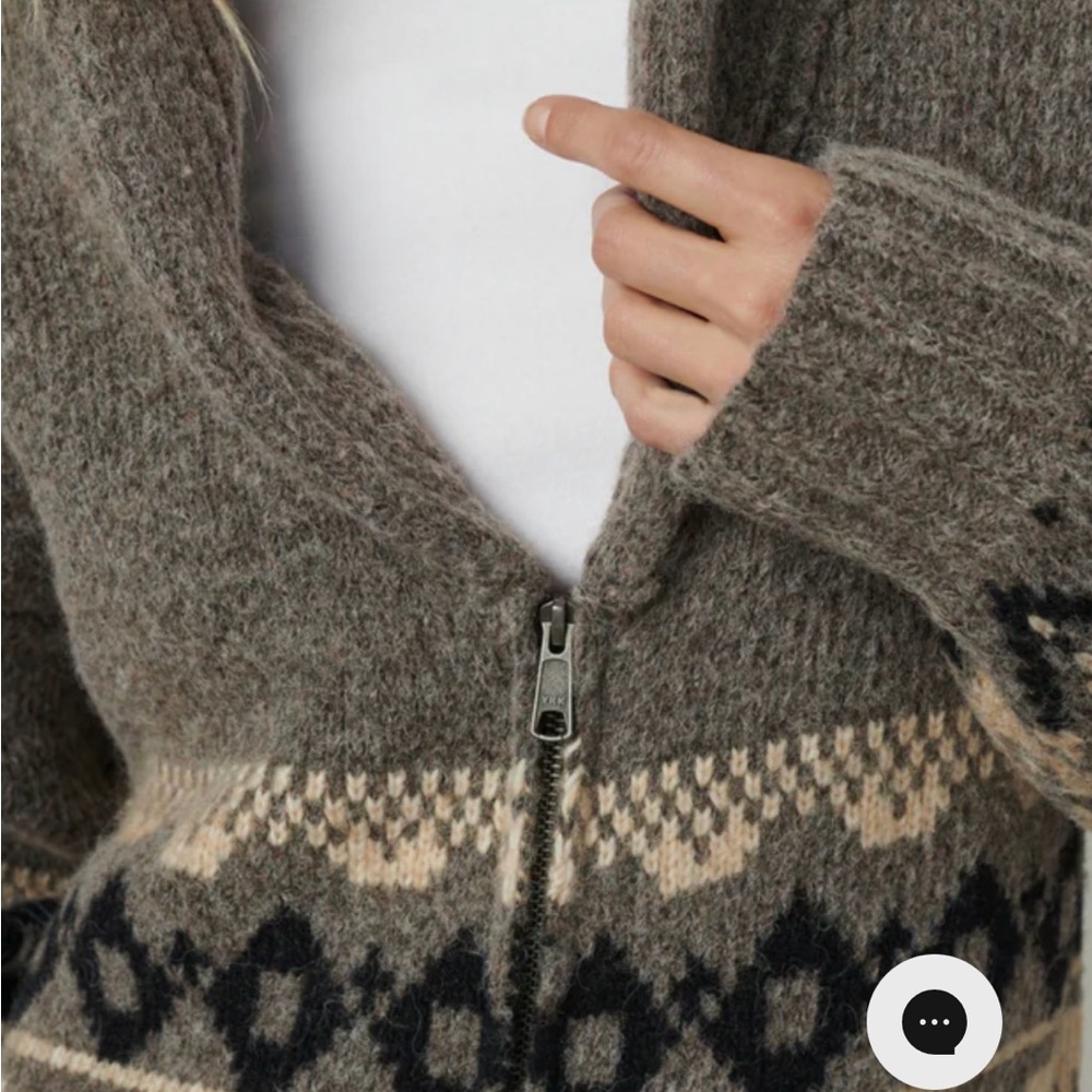 JOES JEANS THE INGA FAIRISLE CARDIGAN XS - Picture 2 of 5